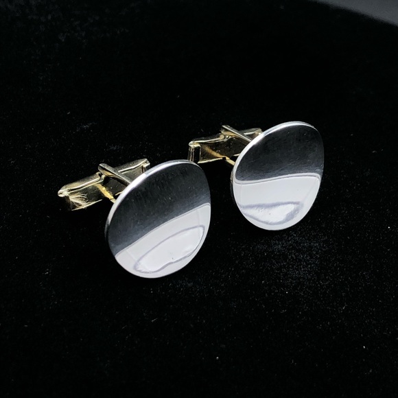 Sterling Silver Concave Cufflinks - Picture 9 of 9